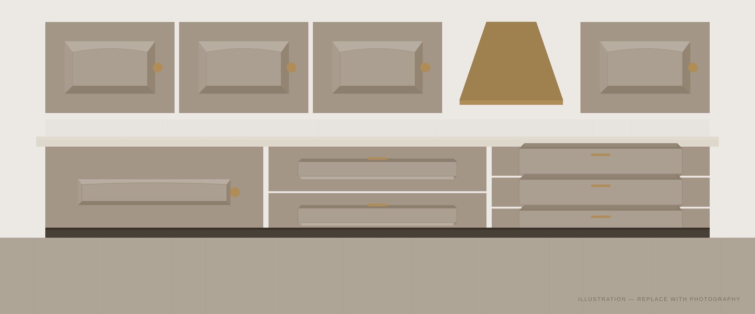 A finished kitchen installation representative of the cabinetry lines CABS Cabinetry carries