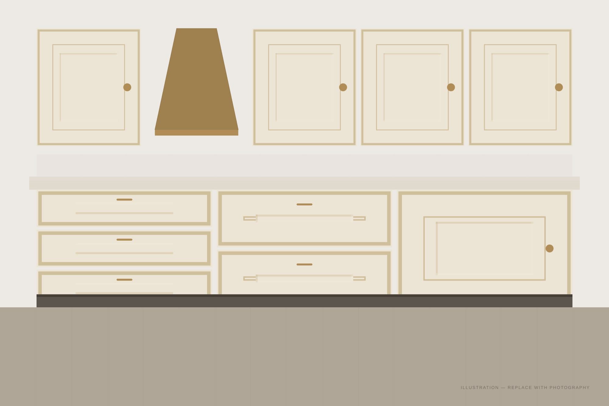 Beaded Inset cabinetry installed in a finished kitchen