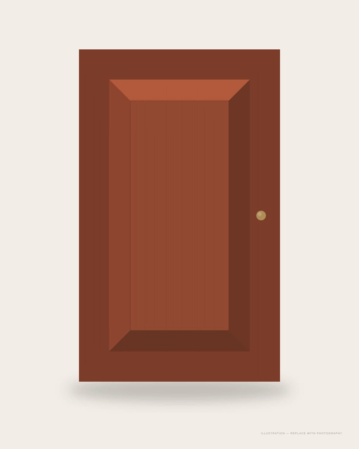 Estate Cherry door style, front view