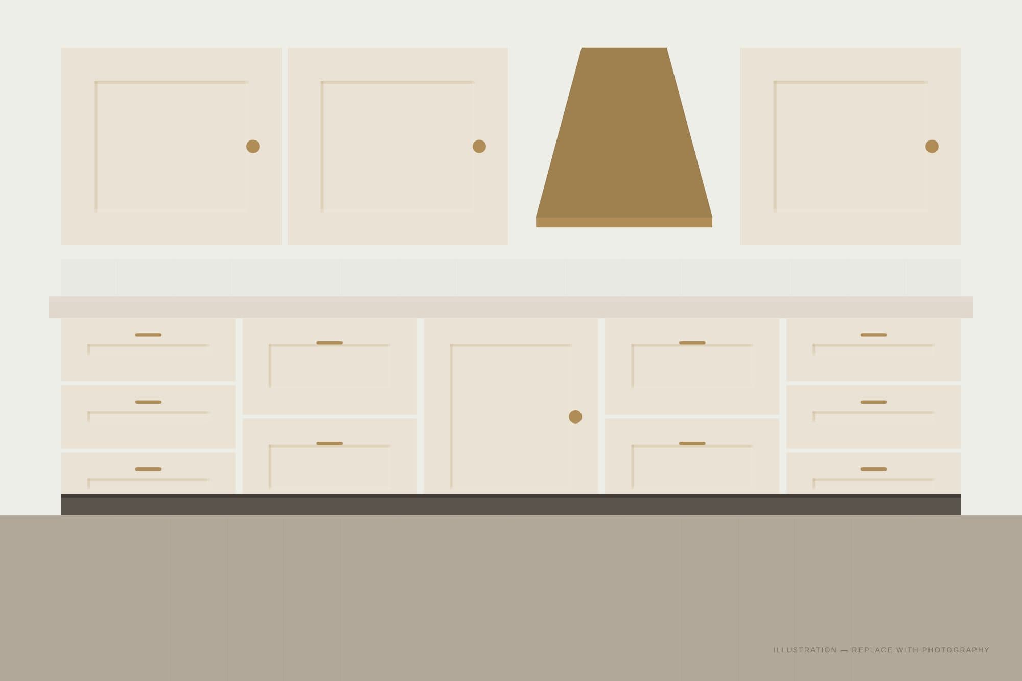 Heritage Shaker cabinetry installed in a finished kitchen