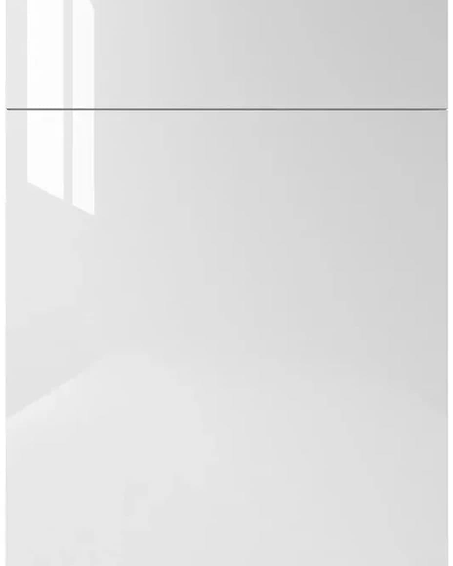 Catalina Bianco Gloss slab front — official Fabuwood render