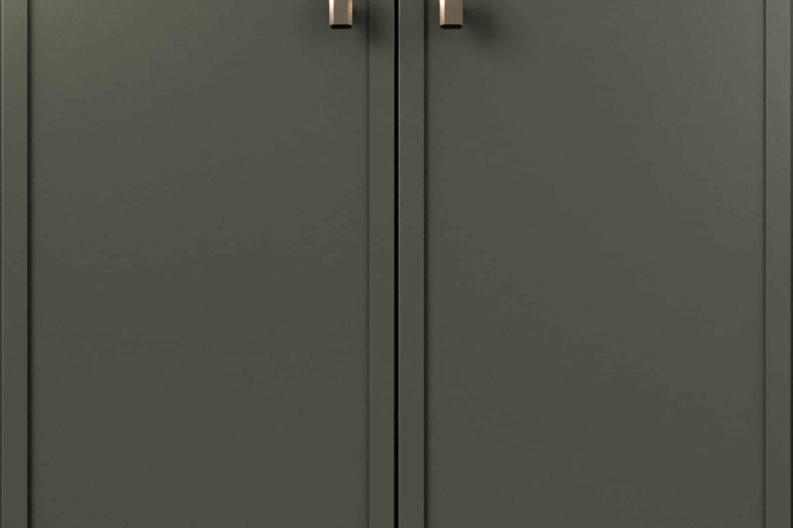 Luna Hunter Green cabinet elevation — official Fabuwood render