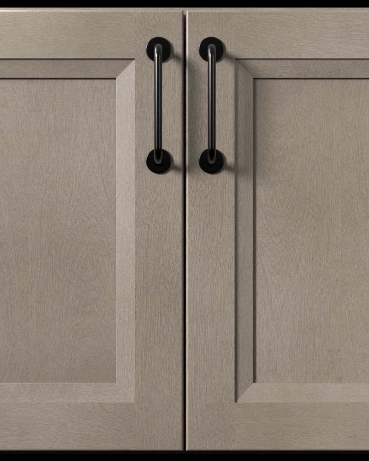 Onyx shaker fronts in the Horizon grey stain — official Fabuwood render