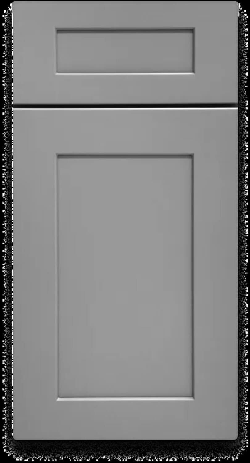 Grey Shaker door style, front view