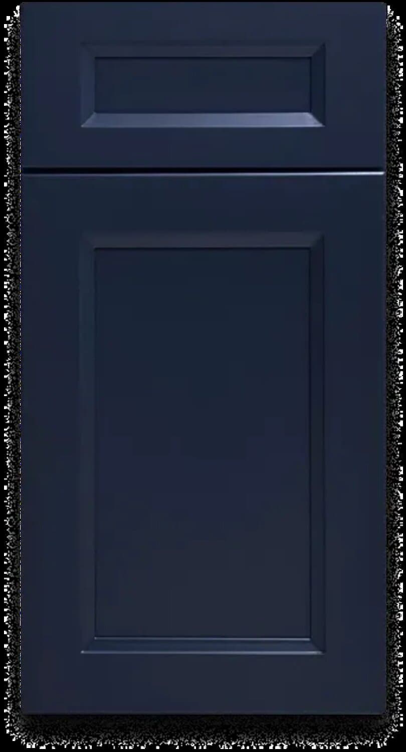 Navy Shaker door style, front view