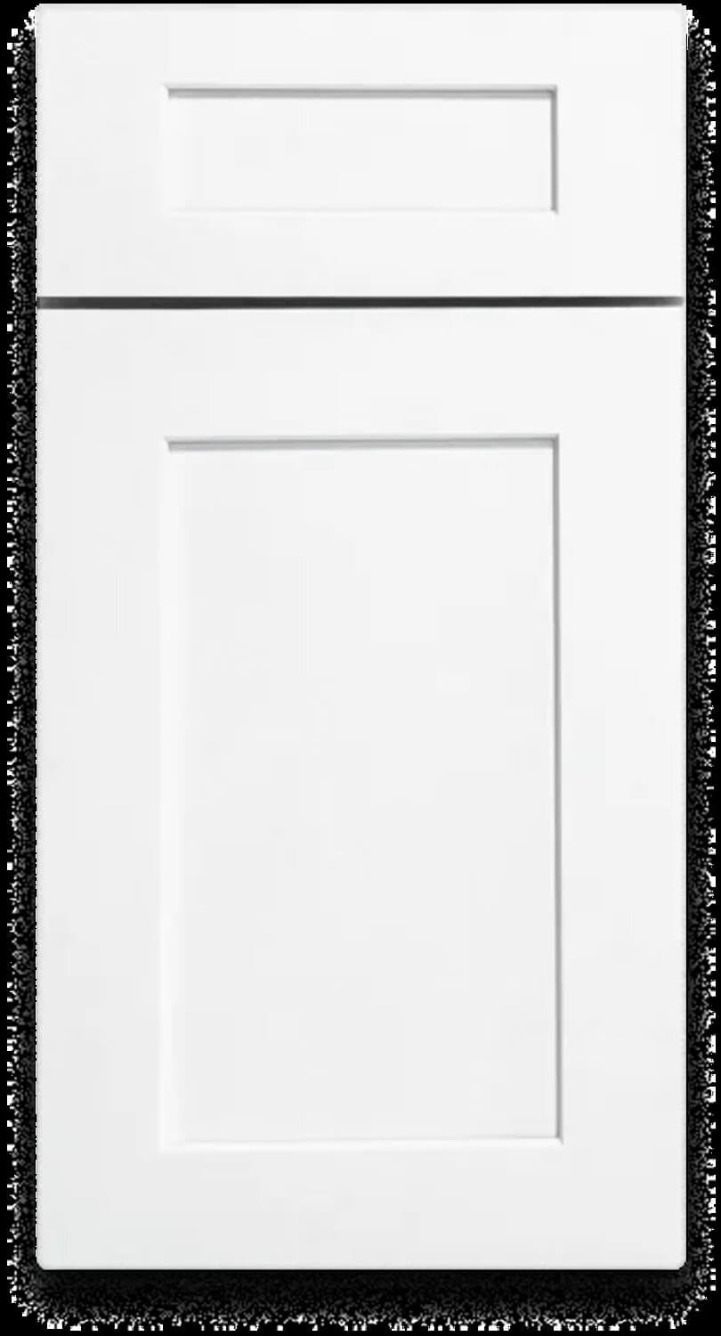White Shaker door style, front view