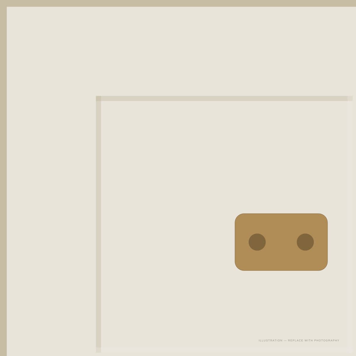 Close-up of Atelier Inset door profile and edge detail